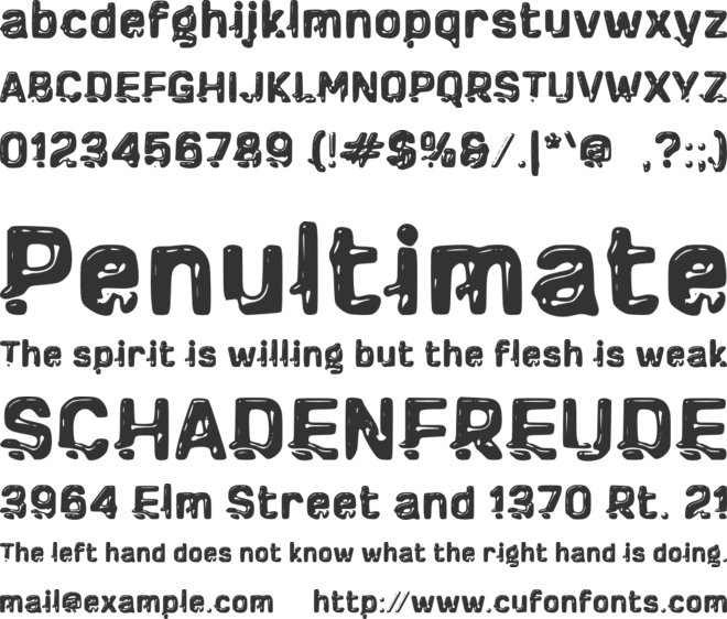 d Dentuman font preview