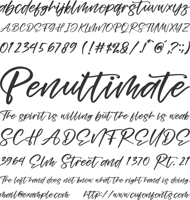 Moonstar font preview