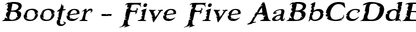 Booter - Five Five font