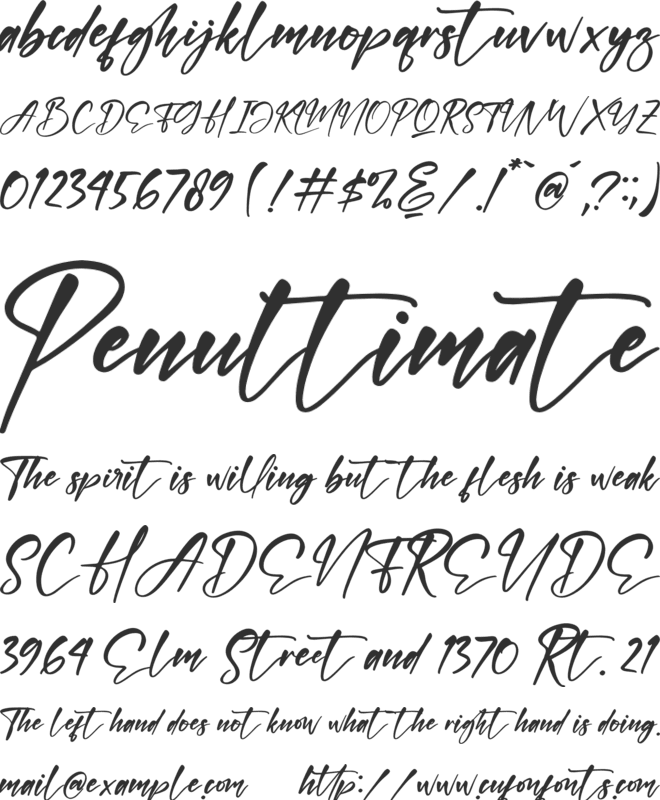 Hartman Smith font preview