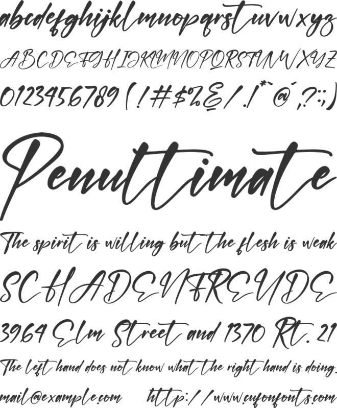 Hartman Smith font preview