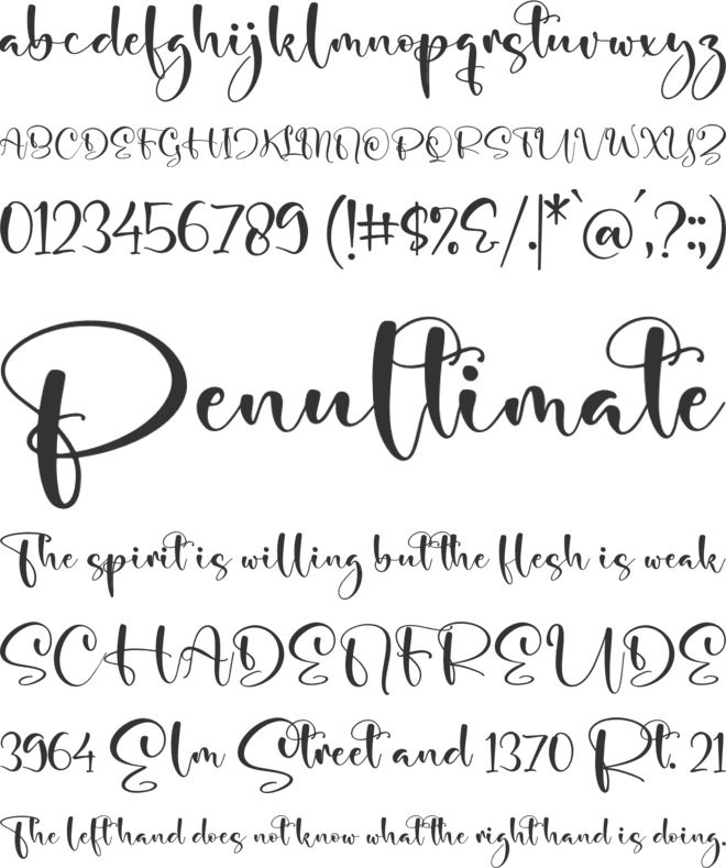 Syalitha font preview