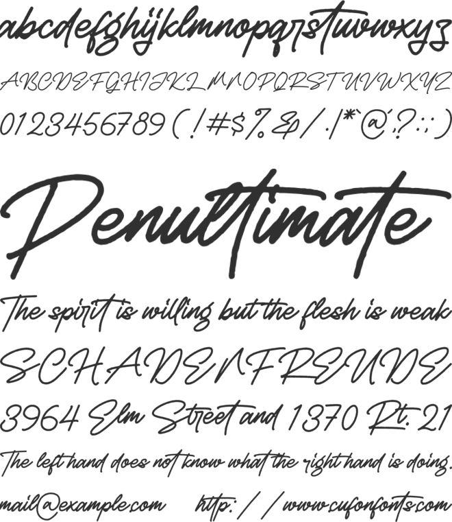 Rellathage Rough font preview