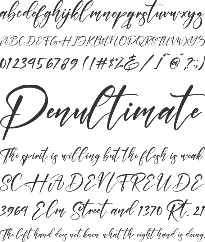 Lovely Miles font preview