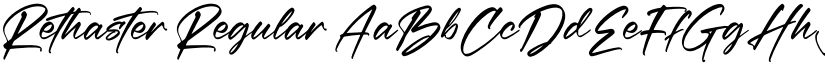 Rethaster Regular font