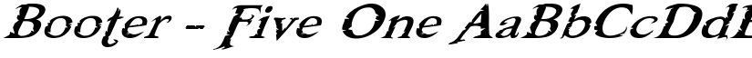 Booter - Five One font