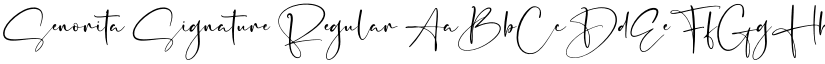 Senorita Signature Regular font