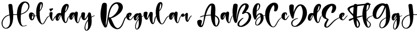 Holiday Regular font