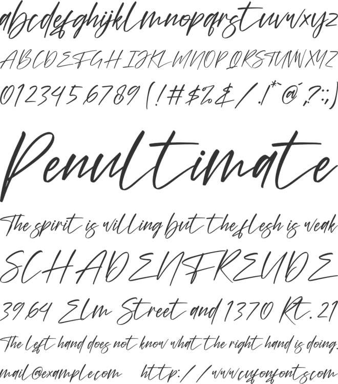 Belantica font preview
