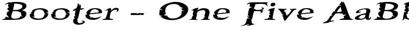 Booter - One Five font