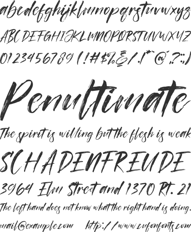 Brother font preview