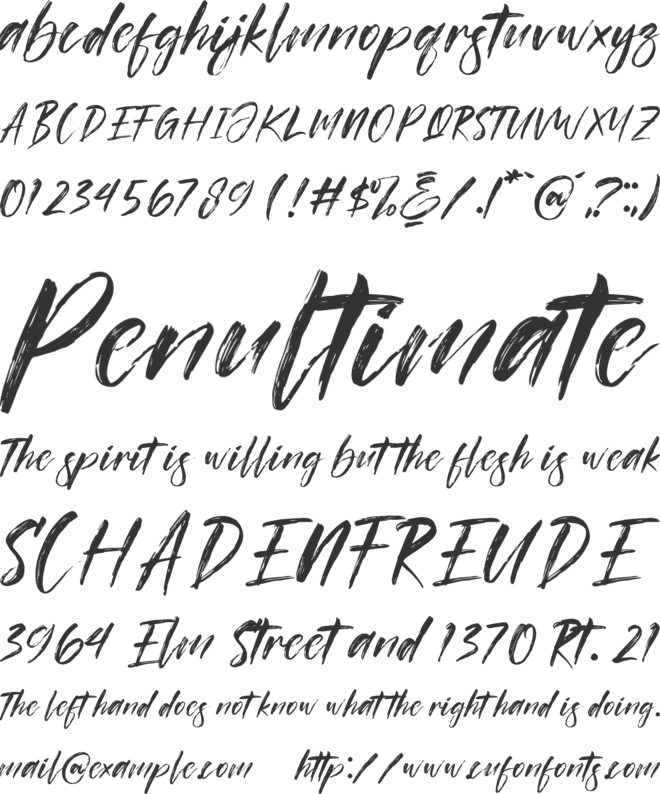 Brother font preview