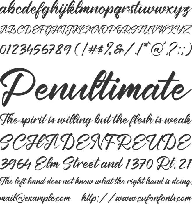 Krakatau Mountain font preview