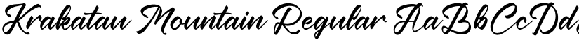 Krakatau Mountain Regular font