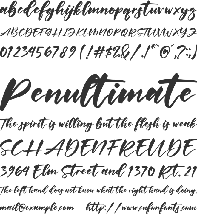 Buffalo font preview