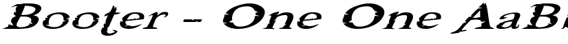 Booter - One One font