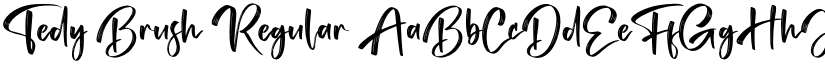 Tedy Brush Regular font
