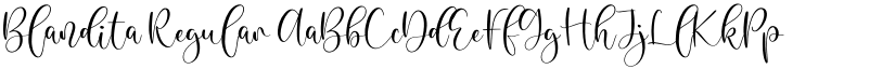 Blandita Regular font