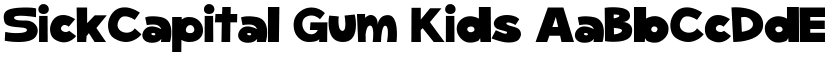 SickCapital Gum Kids font