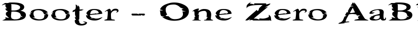 Booter - One Zero font