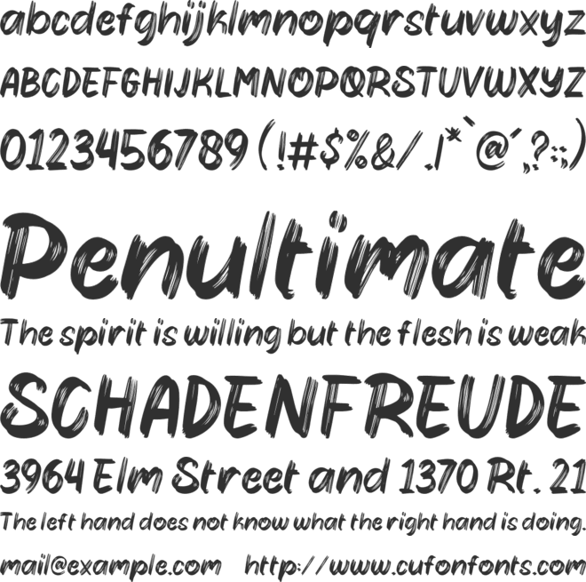 Ralph Brushes font preview