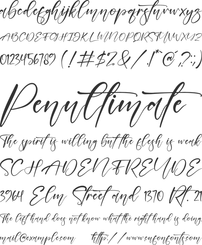 Beautiful Garden font preview