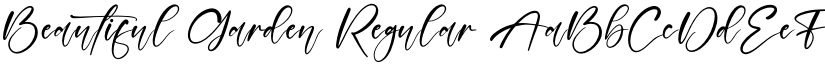 Beautiful Garden Regular font