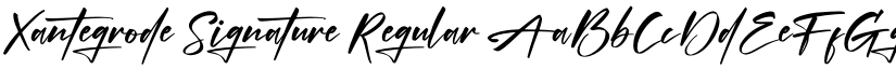 Xantegrode Signature Regular font