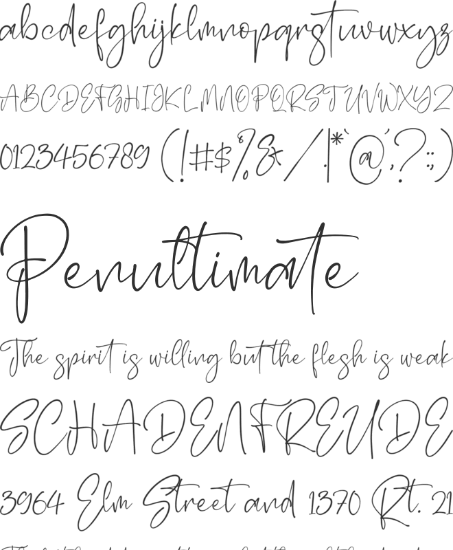 Yesterday Delmote font preview