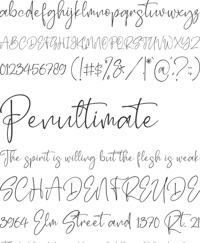Yesterday Delmote font preview