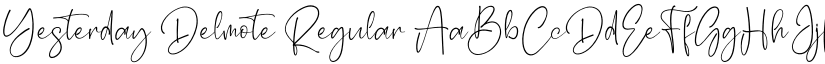 Yesterday Delmote Regular font
