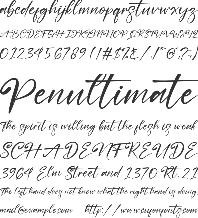 Nestone font preview