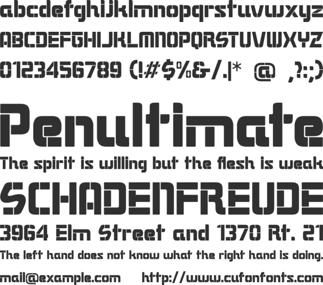 Dhaster font preview