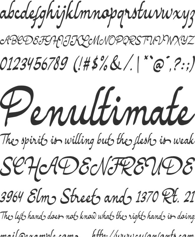 Hand Vintage font preview