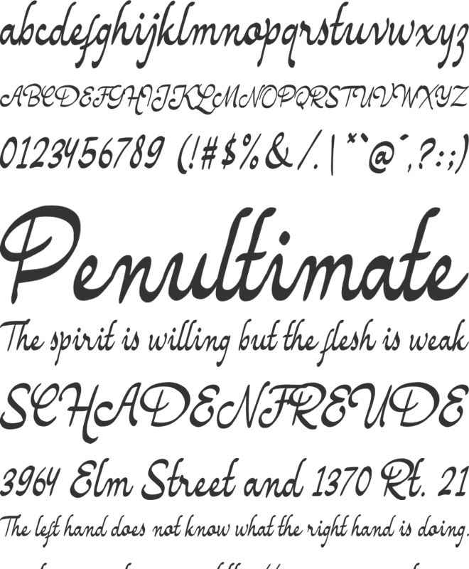 Hand Vintage font preview