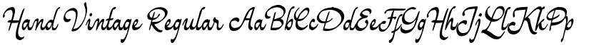 Hand Vintage Regular font