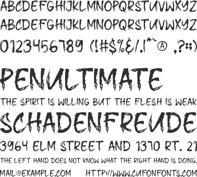 Roasted font preview