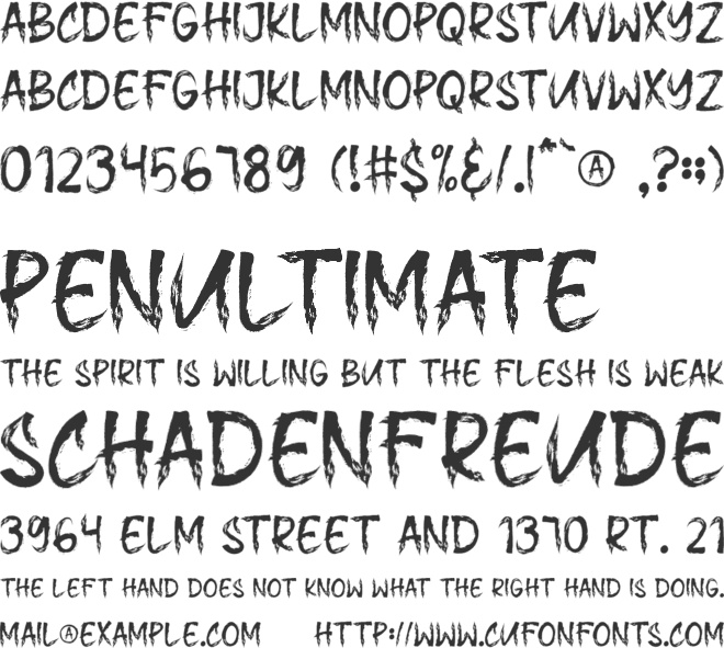 Roasted font preview