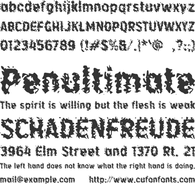 d Dredes font preview