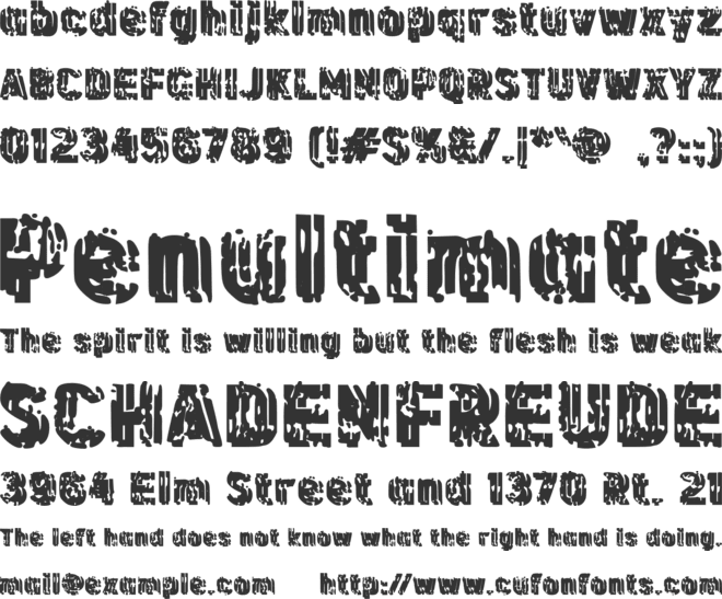 d Darest font preview