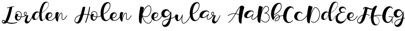 Lorden Holen Regular font