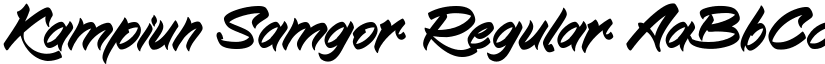 Kampiun Samgor Regular font