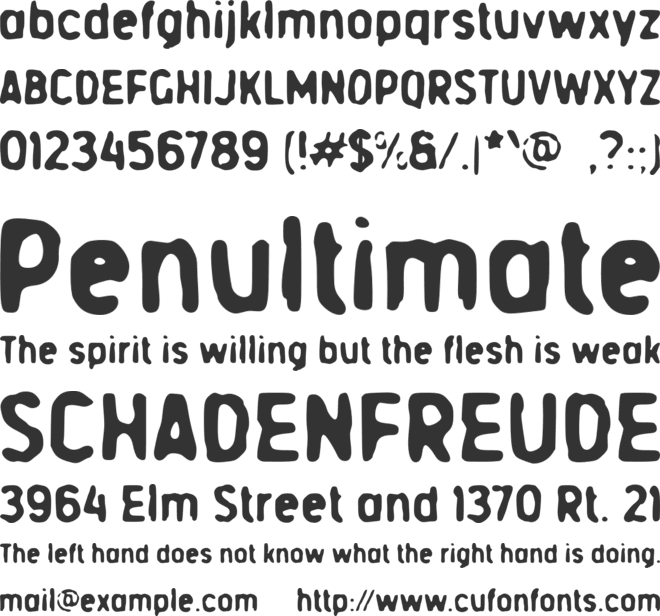 d Deblur font preview