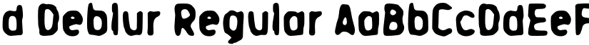 d Deblur Regular font