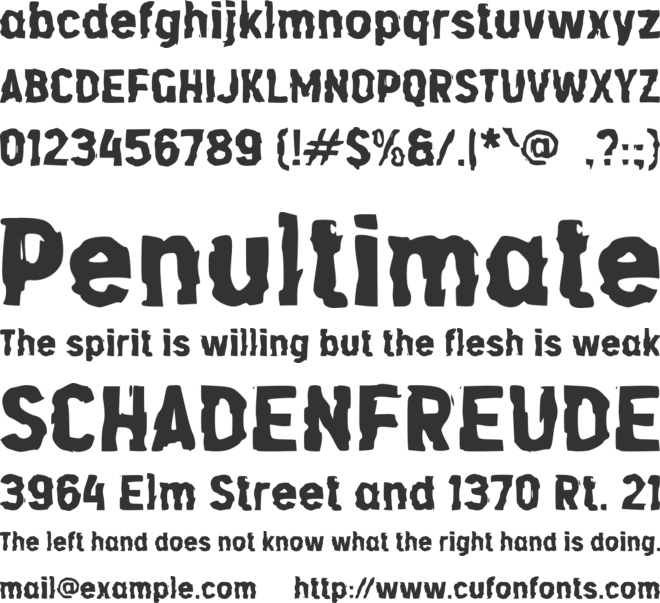 d Demangan font preview