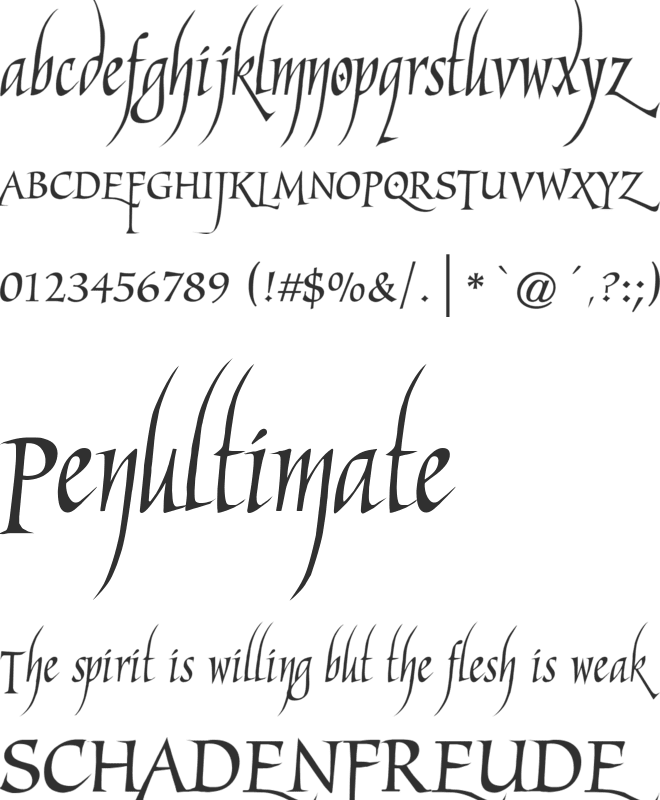 Marigold Wild font preview
