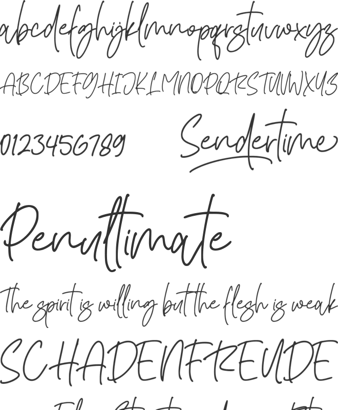 Sendertime font preview
