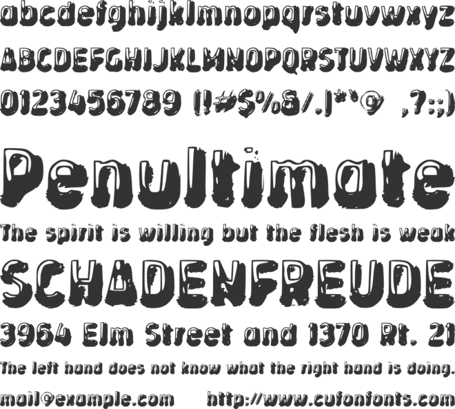 d Drem font preview