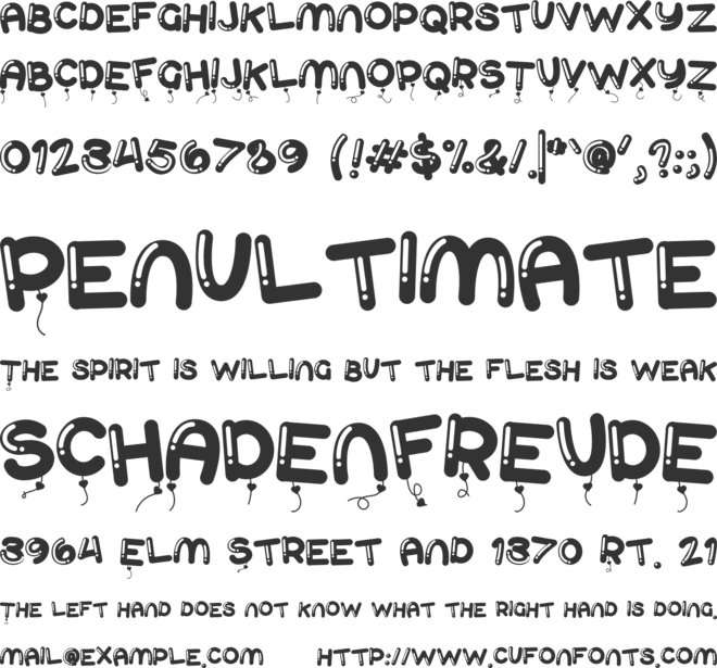 Baloen font preview