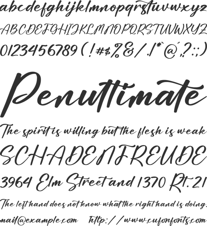 Saturday Bright font preview